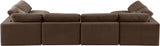 Comfy Brown Velvet Modular Sectional 189Brown-Sec6D Meridian Furniture