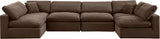 Comfy Brown Velvet Modular Sectional 189Brown-Sec6D Meridian Furniture