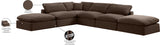 Comfy Brown Velvet Modular Sectional 189Brown-Sec6E Meridian Furniture