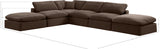 Comfy Brown Velvet Modular Sectional 189Brown-Sec6E Meridian Furniture