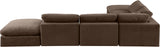 Comfy Brown Velvet Modular Sectional 189Brown-Sec6E Meridian Furniture