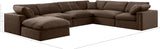 Comfy Brown Velvet Modular Sectional 189Brown-Sec7A Meridian Furniture