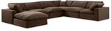 Comfy Brown Velvet Modular Sectional 189Brown-Sec7A Meridian Furniture