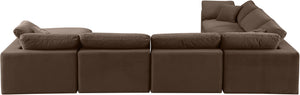 Comfy Brown Velvet Modular Sectional 189Brown-Sec7A Meridian Furniture