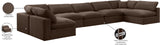 Comfy Brown Velvet Modular Sectional 189Brown-Sec7B Meridian Furniture