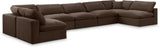 Comfy Brown Velvet Modular Sectional 189Brown-Sec7B Meridian Furniture