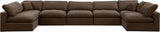 Comfy Brown Velvet Modular Sectional 189Brown-Sec7B Meridian Furniture