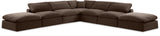 Comfy Brown Velvet Modular Sectional 189Brown-Sec7C Meridian Furniture