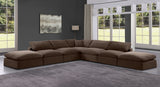 Comfy Brown Velvet Modular Sectional 189Brown-Sec7C Meridian Furniture