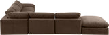 Comfy Brown Velvet Modular Sectional 189Brown-Sec7C Meridian Furniture