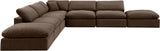 Comfy Brown Velvet Modular Sectional 189Brown-Sec7C Meridian Furniture