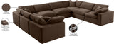 Comfy Brown Velvet Modular Sectional 189Brown-Sec8A Meridian Furniture