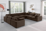 Comfy Brown Velvet Modular Sectional 189Brown-Sec8A Meridian Furniture