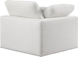 Comfy Cream Velvet Modular Corner Chair 189Cream-Corner Meridian Furniture