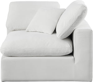 Comfy Cream Velvet Modular Corner Chair 189Cream-Corner Meridian Furniture