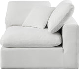 Comfy Cream Velvet Modular Corner Chair 189Cream-Corner Meridian Furniture