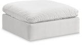 Comfy Cream Velvet Modular Ottoman 189Cream-Ott Meridian Furniture