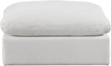 Comfy Cream Velvet Modular Ottoman 189Cream-Ott Meridian Furniture