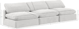 Comfy Cream Velvet Modular Sofa 189Cream-S117 Meridian Furniture