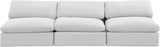 Comfy Cream Velvet Modular Sofa 189Cream-S117 Meridian Furniture