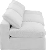 Comfy Cream Velvet Modular Sofa 189Cream-S117 Meridian Furniture