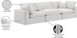 Comfy Cream Velvet Modular Sofa 189Cream-S119 Meridian Furniture