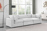 Comfy Cream Velvet Modular Sofa 189Cream-S119 Meridian Furniture