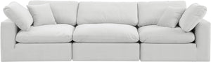 Comfy Cream Velvet Modular Sofa 189Cream-S119 Meridian Furniture