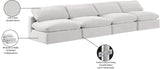 Comfy Cream Velvet Modular Sofa 189Cream-S156 Meridian Furniture