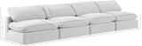 Comfy Cream Velvet Modular Sofa 189Cream-S156 Meridian Furniture