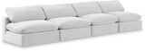 Comfy Cream Velvet Modular Sofa 189Cream-S156 Meridian Furniture