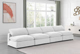 Comfy Cream Velvet Modular Sofa 189Cream-S156 Meridian Furniture