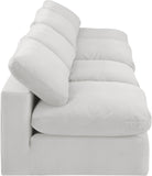 Comfy Cream Velvet Modular Sofa 189Cream-S156 Meridian Furniture