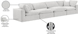 Comfy Cream Velvet Modular Sofa 189Cream-S158 Meridian Furniture