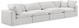 Comfy Cream Velvet Modular Sofa 189Cream-S158 Meridian Furniture