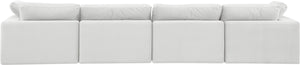 Comfy Cream Velvet Modular Sofa 189Cream-S158 Meridian Furniture