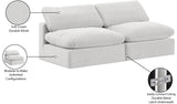 Comfy Cream Velvet Modular Sofa 189Cream-S78 Meridian Furniture