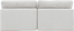 Comfy Cream Velvet Modular Sofa 189Cream-S78 Meridian Furniture