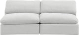 Comfy Cream Velvet Modular Sofa 189Cream-S78 Meridian Furniture