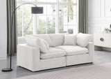 Comfy Cream Velvet Modular Sofa 189Cream-S80 Meridian Furniture