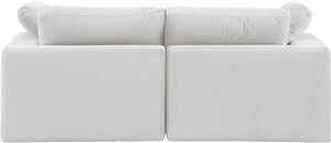 Comfy Cream Velvet Modular Sofa 189Cream-S80 Meridian Furniture