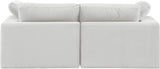 Comfy Cream Velvet Modular Sofa 189Cream-S80 Meridian Furniture