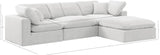 Comfy Cream Velvet Modular Sectional 189Cream-Sec4A Meridian Furniture