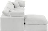 Comfy Cream Velvet Modular Sectional 189Cream-Sec4A Meridian Furniture