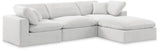 Comfy Cream Velvet Modular Sectional 189Cream-Sec4A Meridian Furniture