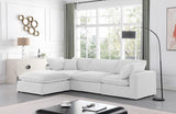 Comfy Cream Velvet Modular Sectional 189Cream-Sec4A Meridian Furniture