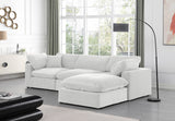 Comfy Cream Velvet Modular Sectional 189Cream-Sec4A Meridian Furniture