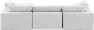 Comfy Cream Velvet Modular Sectional 189Cream-Sec4A Meridian Furniture