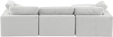 Comfy Cream Velvet Modular Sectional 189Cream-Sec4A Meridian Furniture