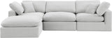 Comfy Cream Velvet Modular Sectional 189Cream-Sec4A Meridian Furniture